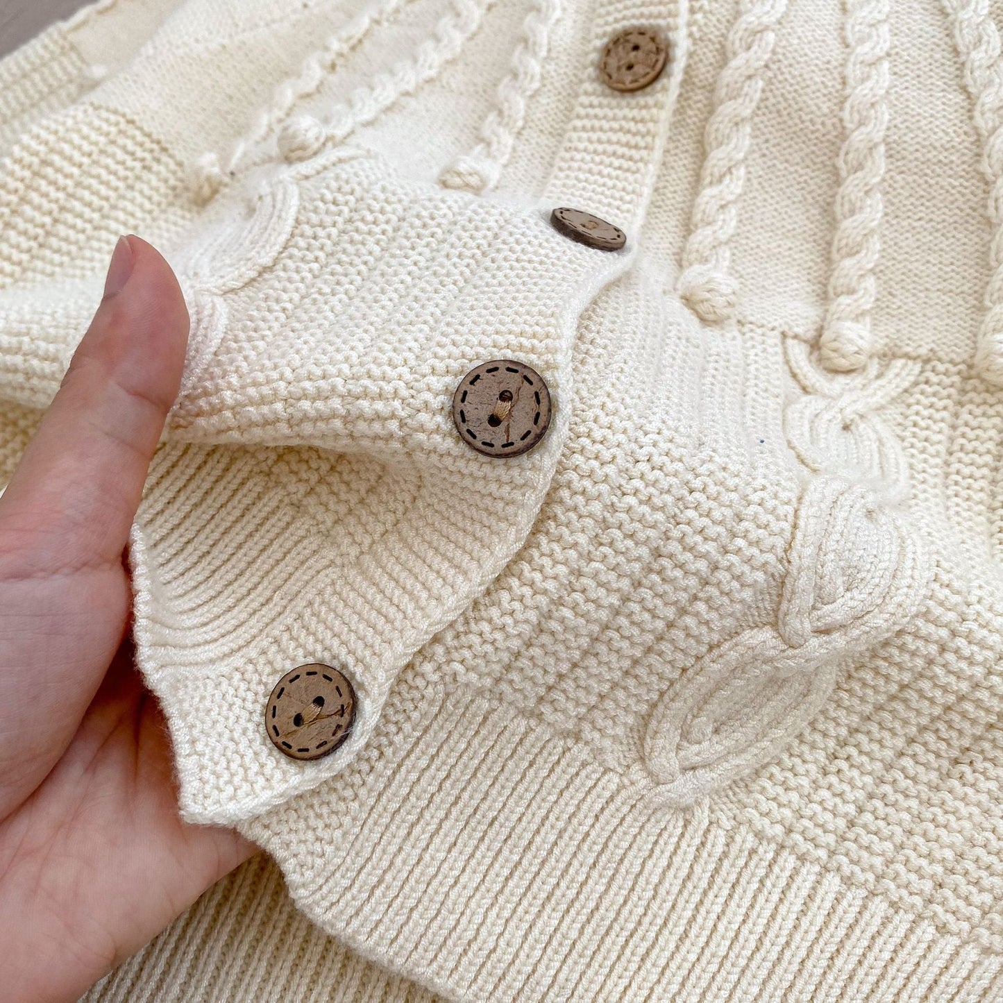 Handmade Knitted Cardigan With Onesies Sets